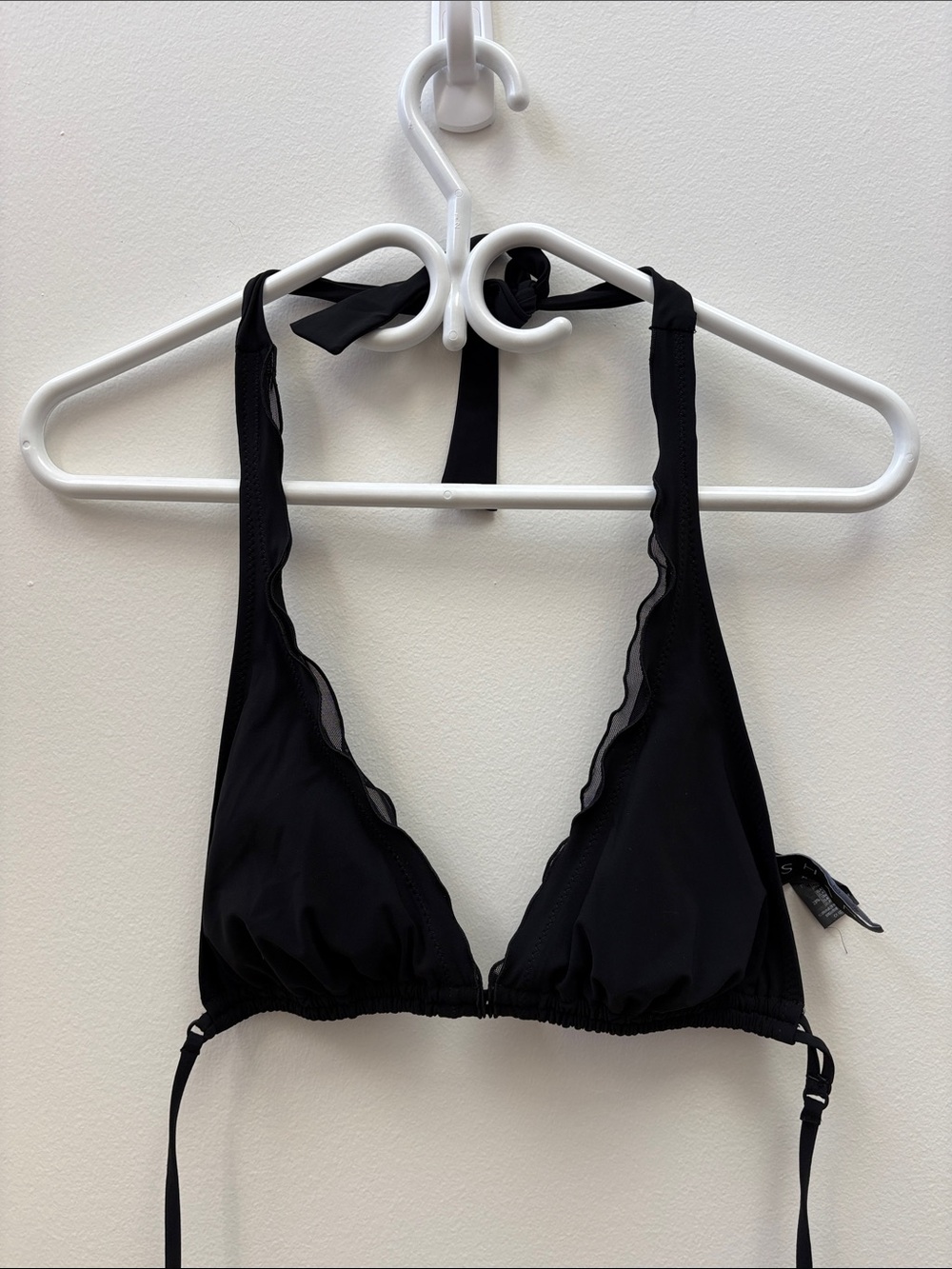 SHAN Black Tie-Side Bikini Bottom and Top